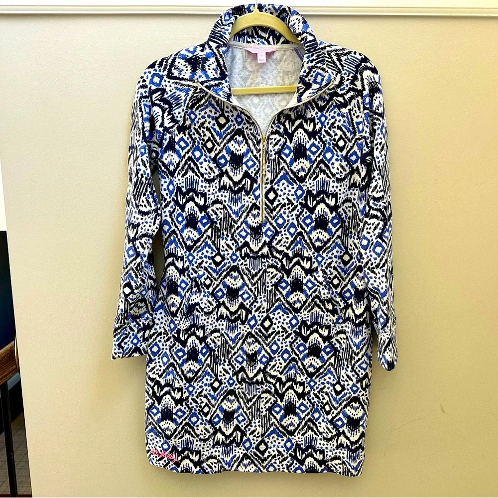 Lilly Pulitzer women’s long sleeve collared quarter zip polo dress size small - Picture 1 of 1